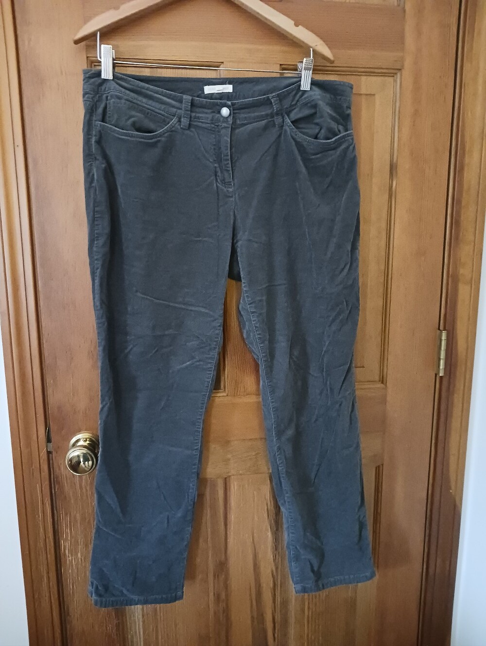 Eileen Fisher Corduroy, Dark Grey Pinwale